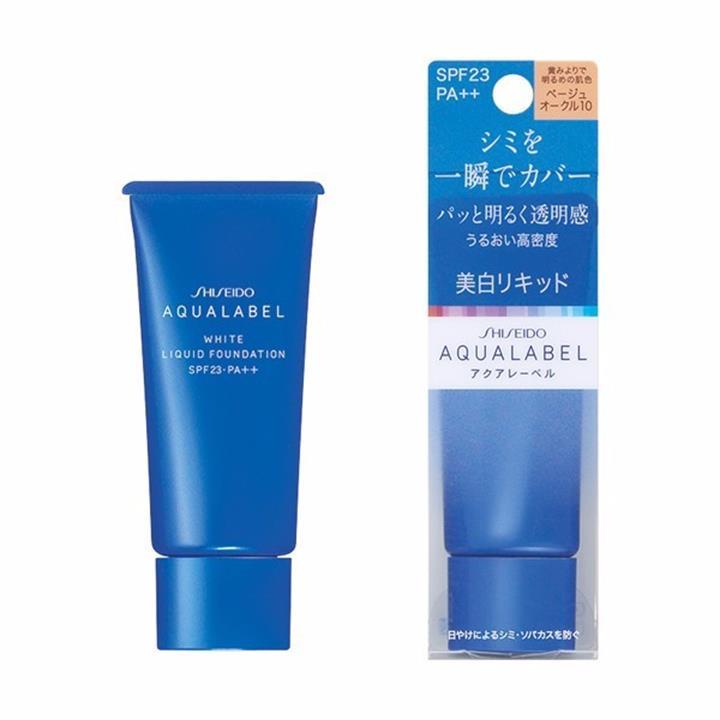 Phấn nền Shiseido aqualabel White liquid foundation màu xanh
