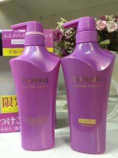 Bộ dầu gội Shiseido Tsubaki Volume Touch màu tím