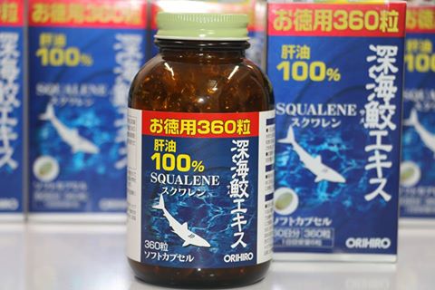 Dầu gan cá mập Squalene Orihiro 360 viên giảm mệt mỏi cơ thể