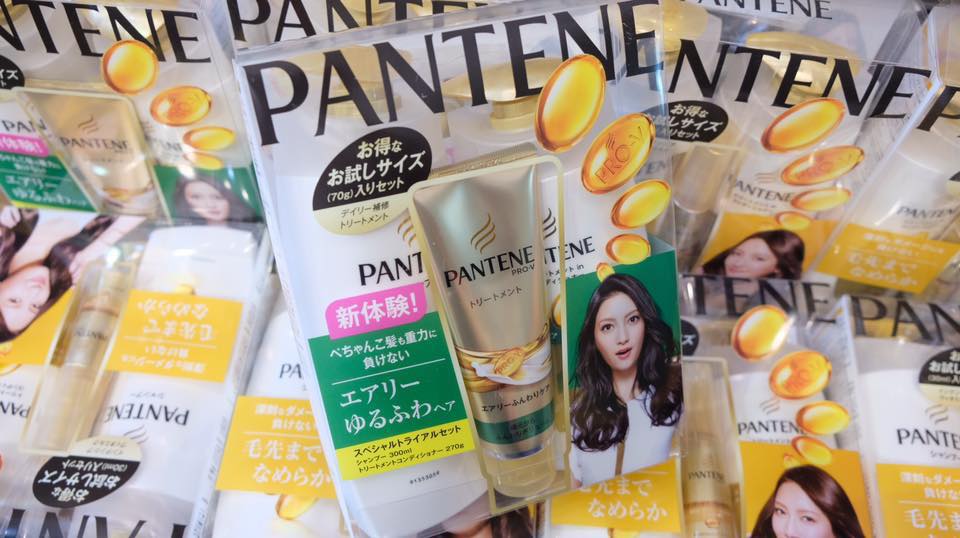 Bộ dầu gội Pantene Pro V màu xanh set 3 bảo vệ tóc của Nhật Bản