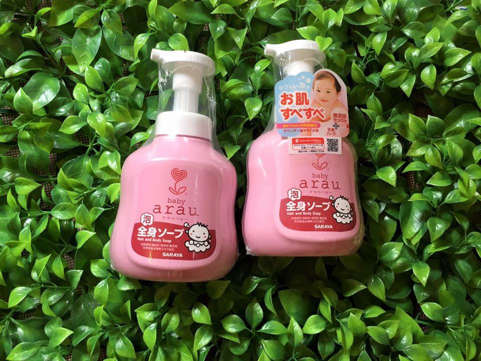 Sữa tắm gội trẻ em Arau baby bình 450ml Nhật Bản