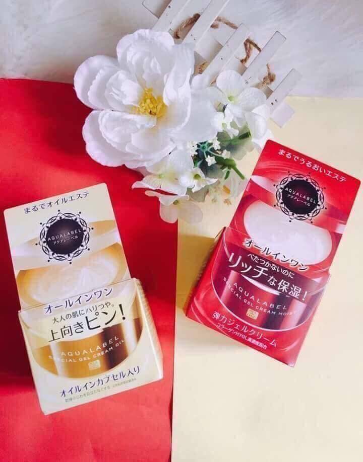 Kem dưỡng Shiseido Aqualabel Special Gel Cream 5in1 đỏ