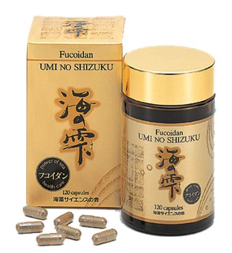 Viên Uống Hỗ Trợ Điều Trị Ung Thư Fucoidan Umi No Shizuku Nội Địa Nhật Bản (lọ vàng) 