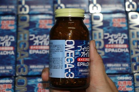 Viên uống dầu cá Omega 3 Orihiro 180 viên bổ mắt, phát triển trí não