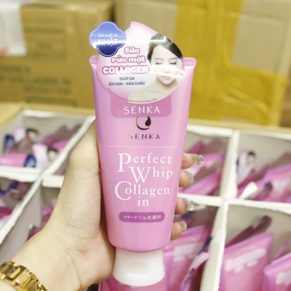 Sữa rửa mặt Senka Perfect Whip Collagen in 120g